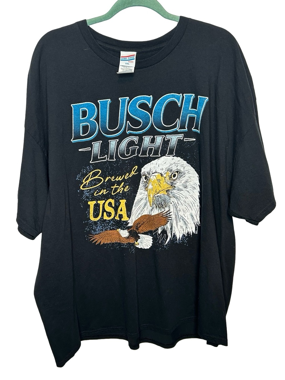 Junk Food Clothing Black 'Busch Light' Eagle Graphic Tee